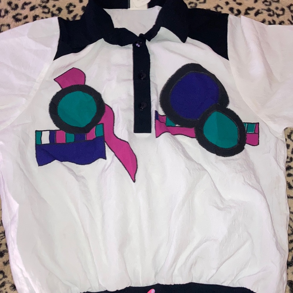 vintage color block shirt